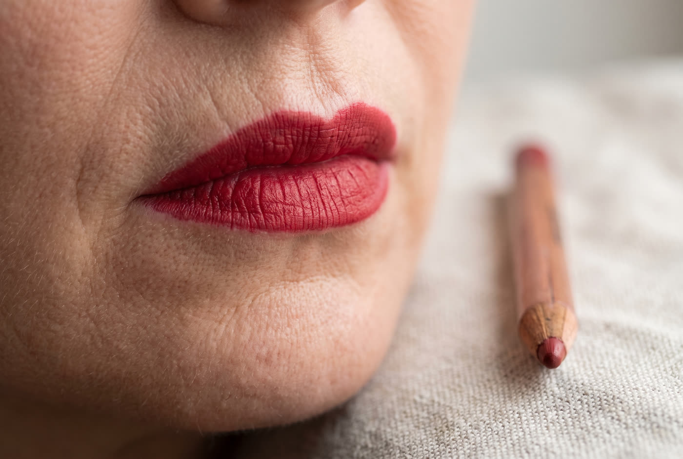Matte lipstick on lips that have opinions about it